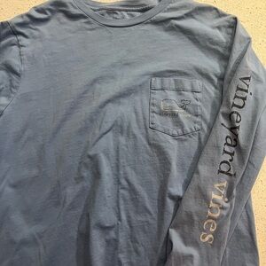 Vineyard Vines Men's Slate Blue Long Sleeve Tee